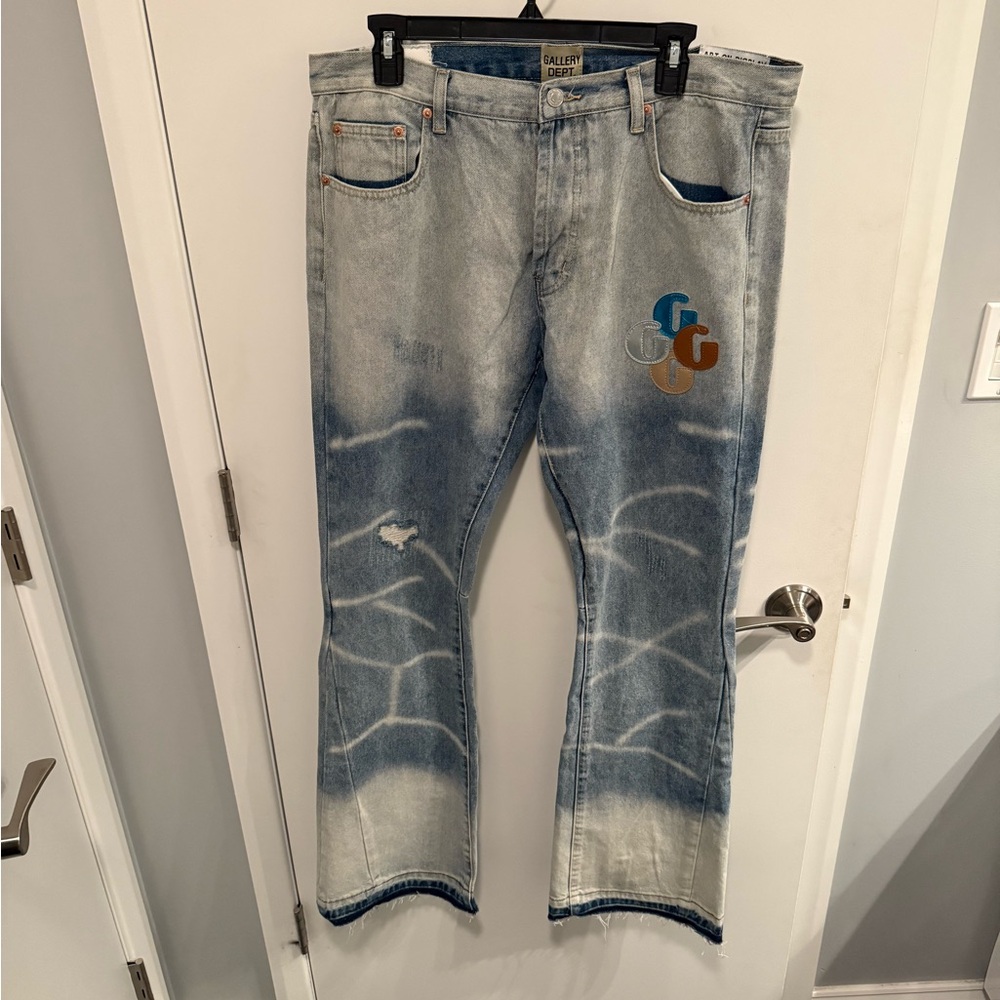 Gallery Dept. LA Flare Jeans Indigo (18 G Patch Custom) size 34